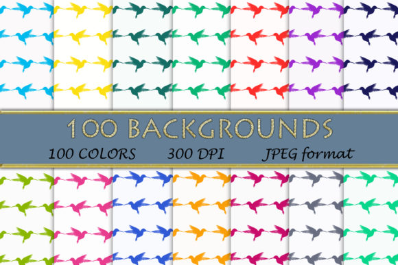 100 Humming Bird Pattern Digital Papers: A Versatile Resource for Modern Creators