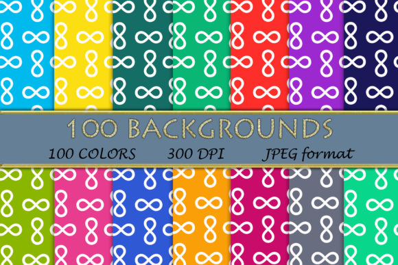 100 Infinity Pattern Digital Papers for Creative Projects