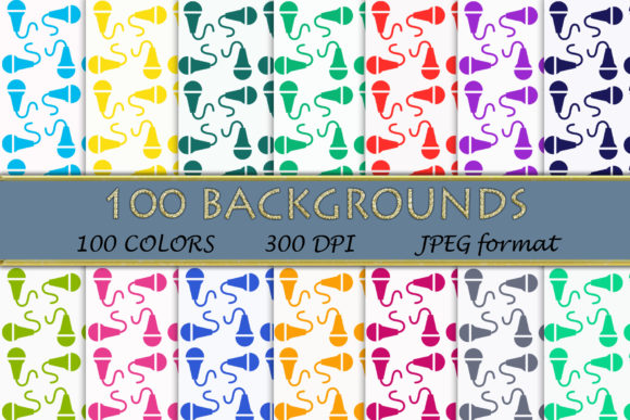 100 Microphone Pattern Digital Papers for Creative and Practical Projects
