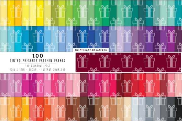 100 Presents Pattern Digital Paper