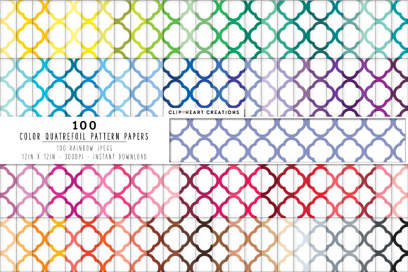 100 Quatrefoil Pattern Digital Paper Pac: A Versatile Tool for Creativity and Design