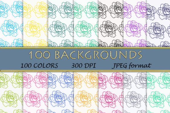 100 Rose Pattern Digital Papers for Creative Projects and Design Needs