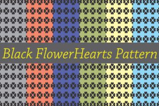 Black FlowerHearts Pattern: A Versatile Design for Creative Projects