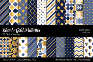 Blue and Gold Digital Papers: A Versatile Resource for Creative Projects