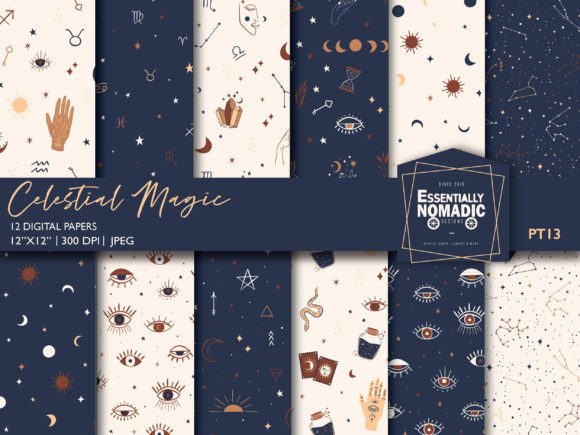 Celestial Mystical Digital Paper Pack
