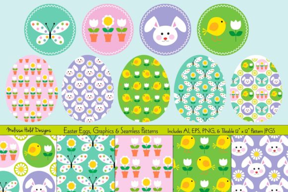 Easter Eggs, Graphics, Seamless Pattern: A Creative Resource for Holiday Design