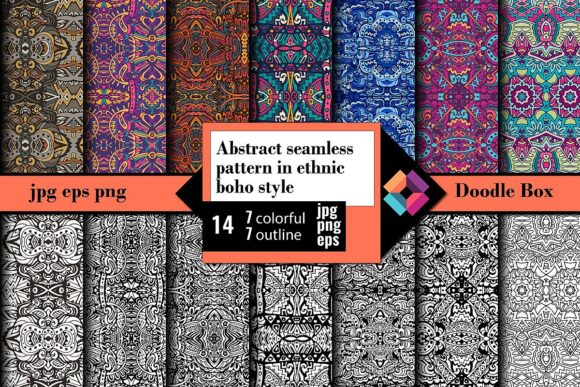 Festive Seamless Pattern in Ethnic Style