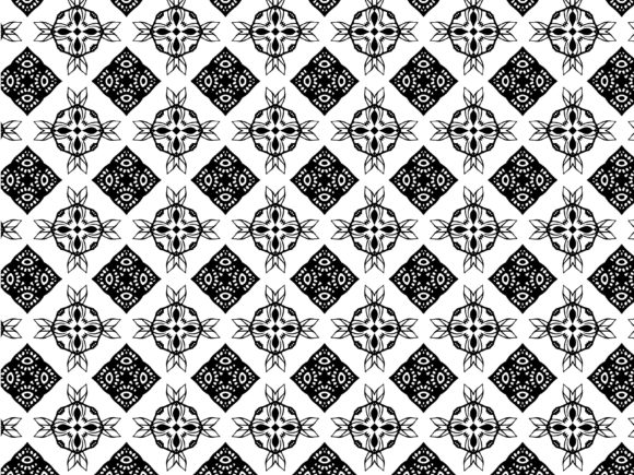 Fractal Pattern One Eye Square Tribal Design