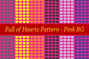 Full of Hearts Pattern - Pink BG