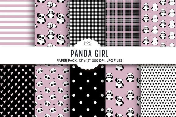 Girl Panda Digital Paper: A Versatile Design Resource for Creative Projects
