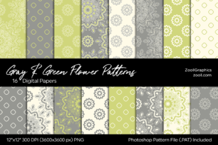 Gray Green Flower Digital Papers: A Versatile Resource for Creative Projects