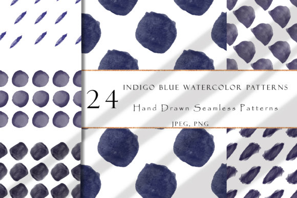 Indigo Watercolor Blue Pattern Collection