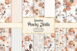 Peachy Floral Digital Paper - A Versatile Design Resource for Creative Projects