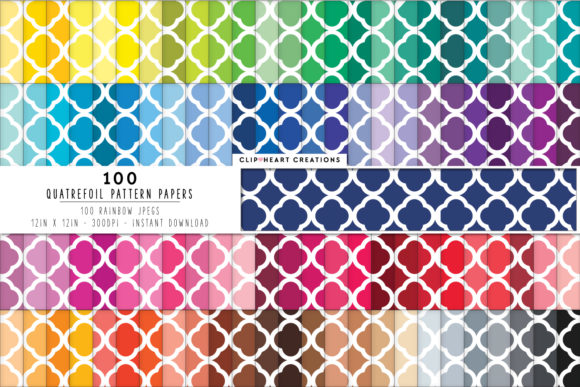 Strategic Use of 100 Quatrefoil Pattern Digital Paper Pack for Creative and Operational Success