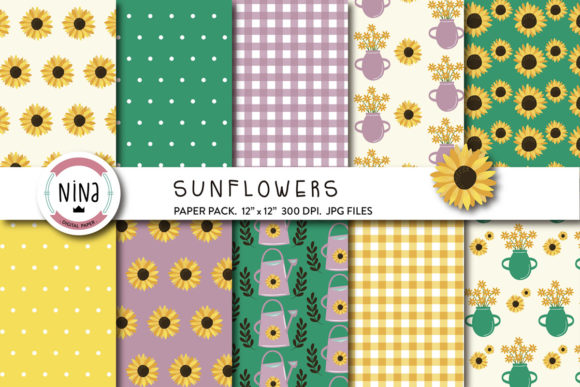Sunflower Digital Papers and Floral Papers: A Creative Resource for Modern Designers