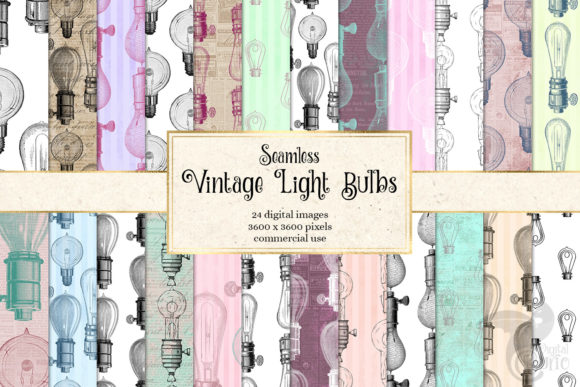 Vintage Light Bulbs Digital Paper: A Creative Resource for Designers and Artists
