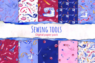 Watercolor Sewing Digital Paper Pack: A Versatile Resource for Creative Projects
