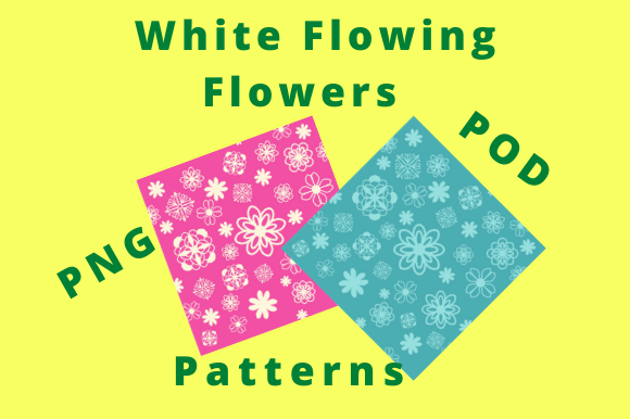 White Flowing Flowers Design